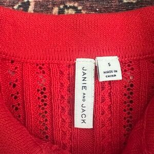 Janie and Jack Vibrant Red Knit Top